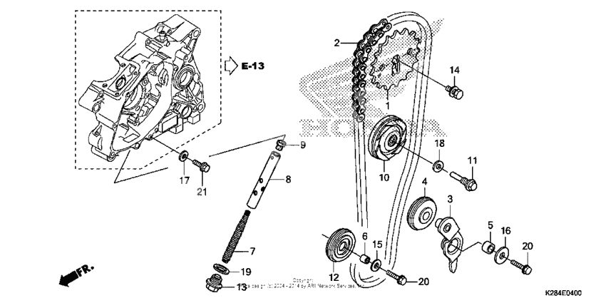 Cam chain + tensioner