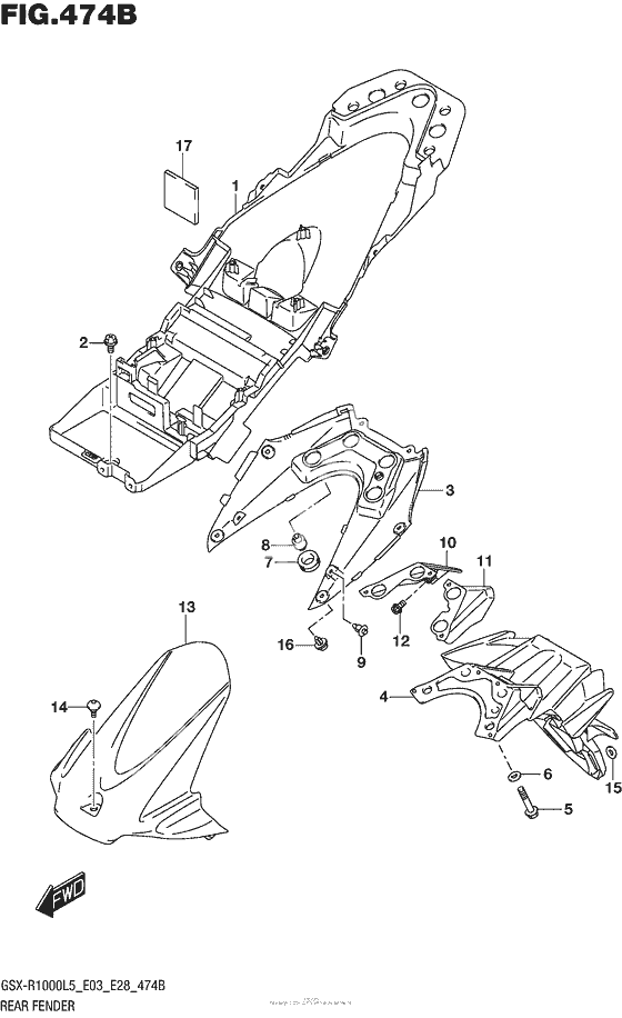 Rear Fender (Gsx-R1000L5 E28)