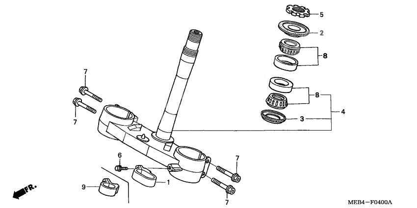 Steering stem              

                  CRF450R2,3,4,5,6,7