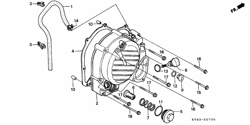 Right crankcase cover