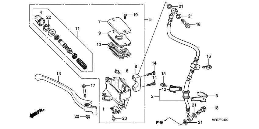 Fr. brake master cylinder