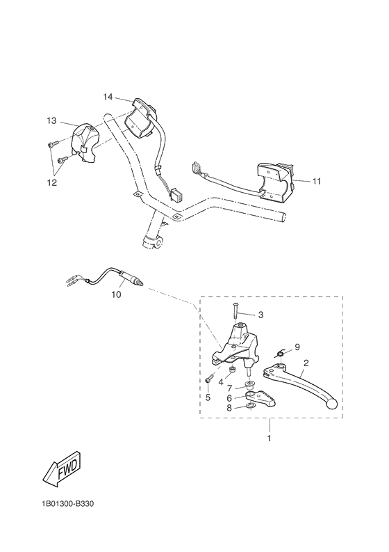 Handle switch. lever