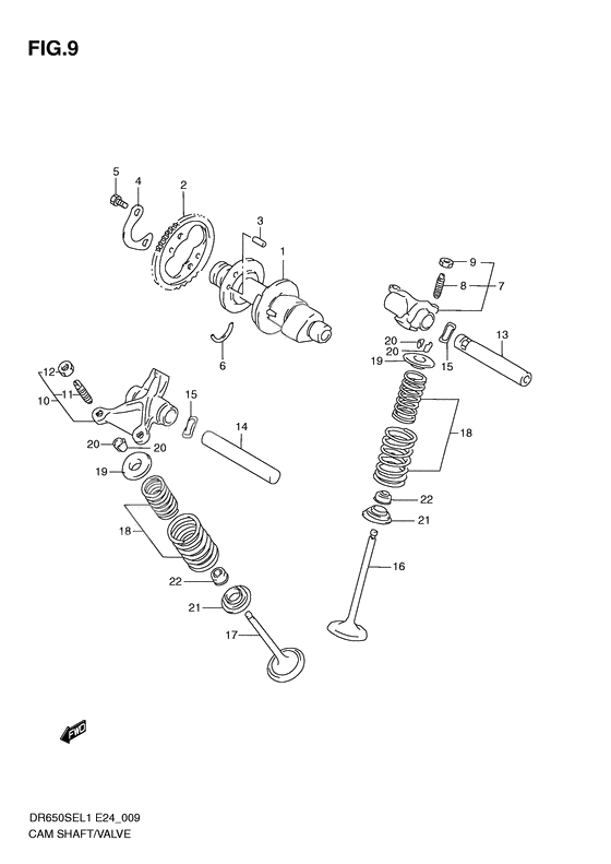 Cam shaft - valve