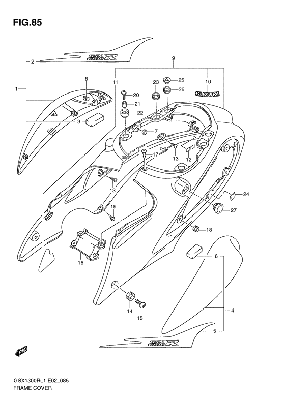 Frame cover              

                  Gsx1300rl1 e51