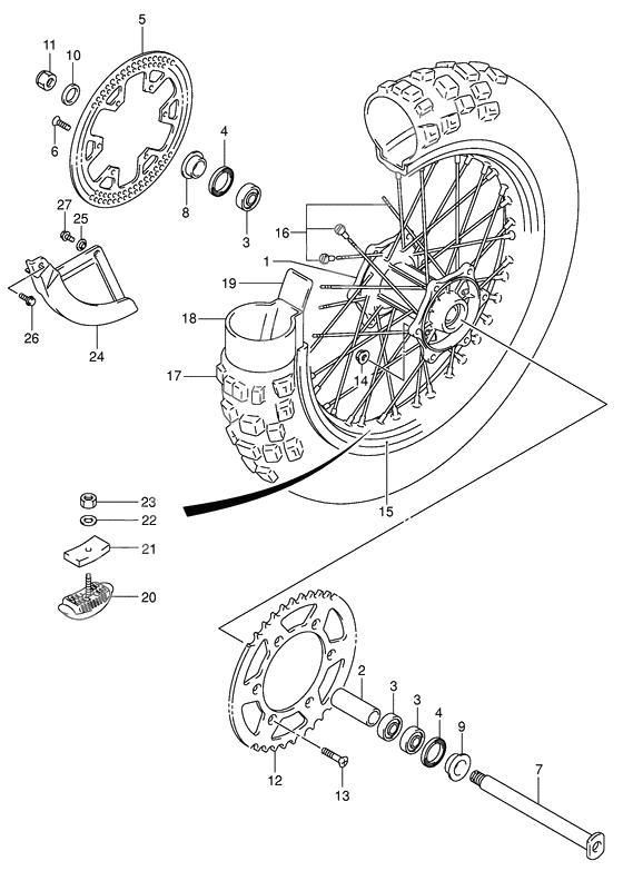 Rear wheel complete assy              

                  Model k4