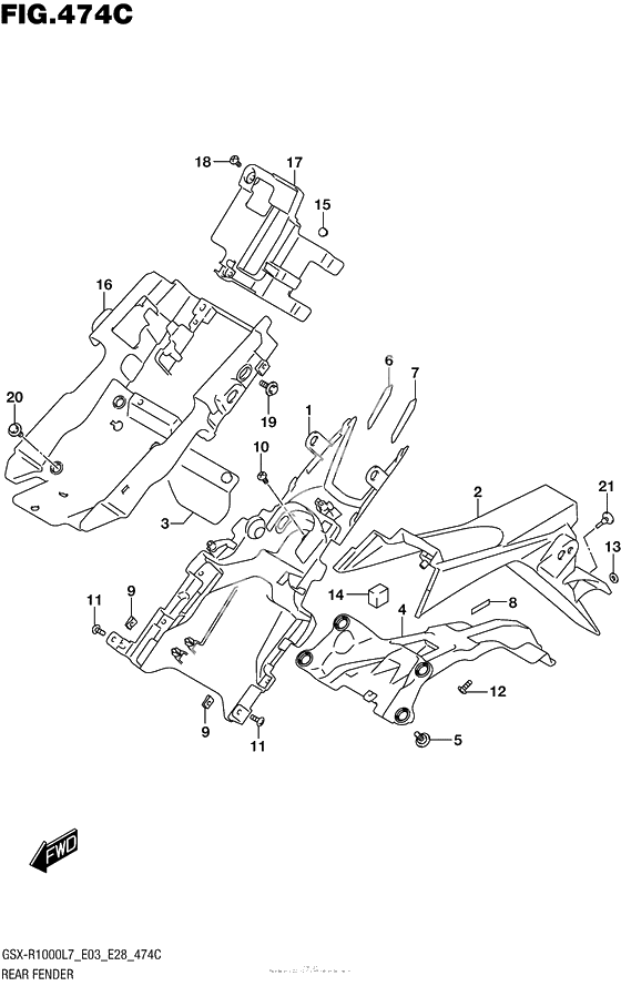 Rear Fender (Gsx-R1000L7 E33)