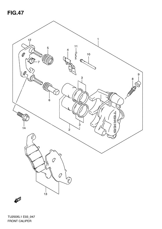 Front caliper