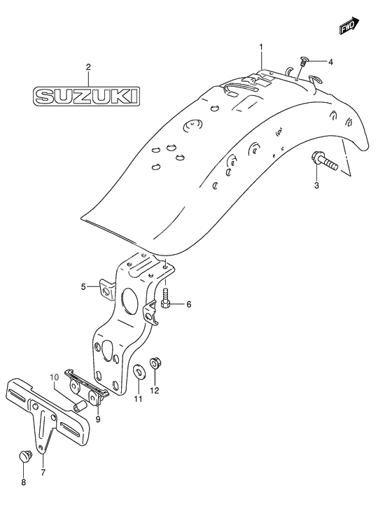 Rear fender              

                  Model k5/k6/k7/k8