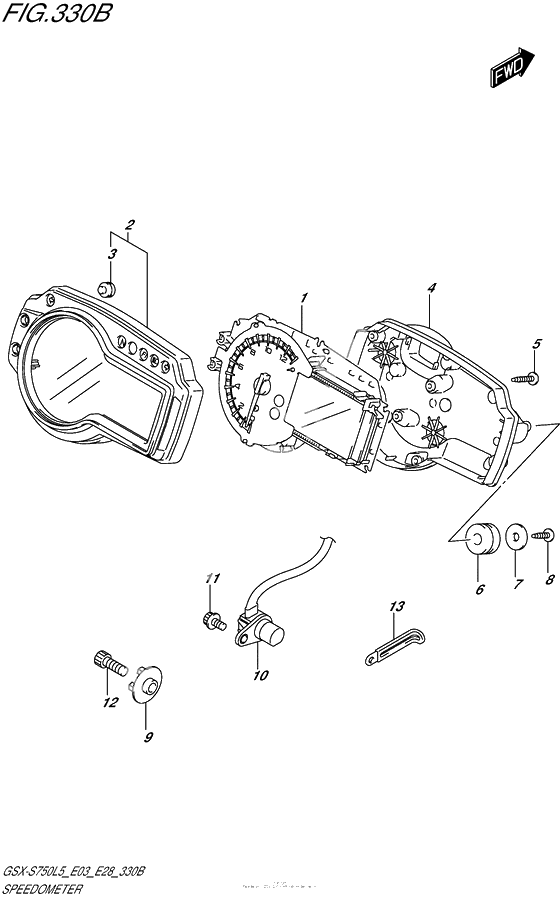 Speedometer (Gsx-S750Al5 E28)