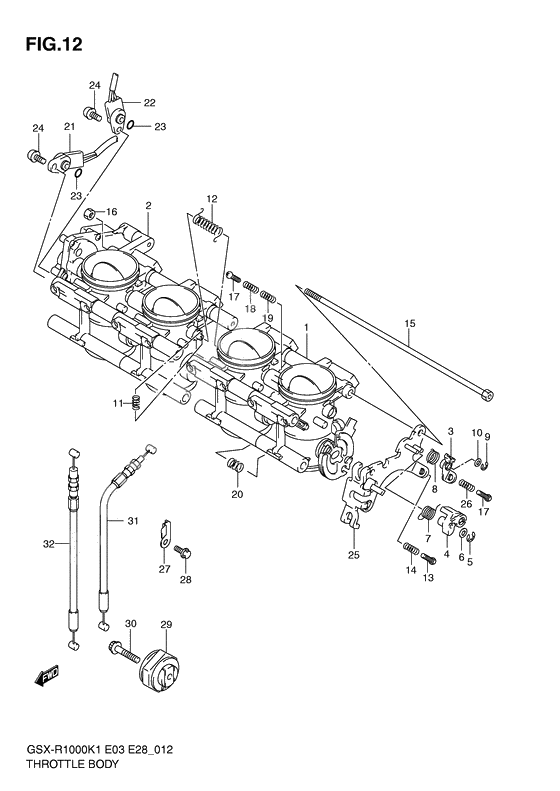 Throttle body              

                  Gsx-r1000k1