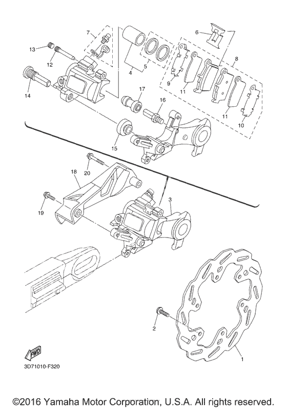 Задний тормозной суппорт