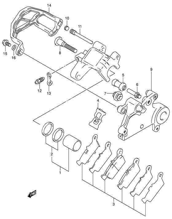 Rear caliper