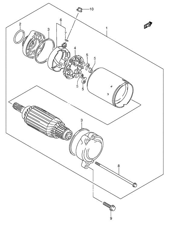 Starting motor