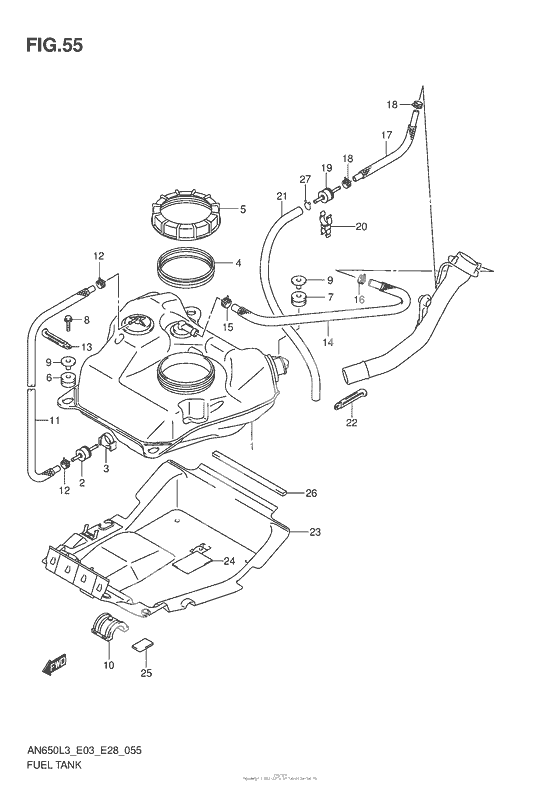 Fuel tank t o/i