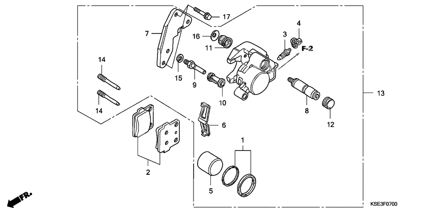 Front brake caliper