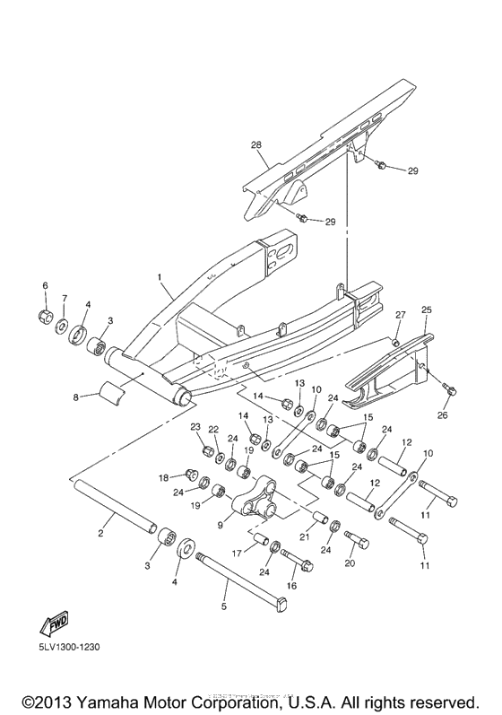 Rear arm