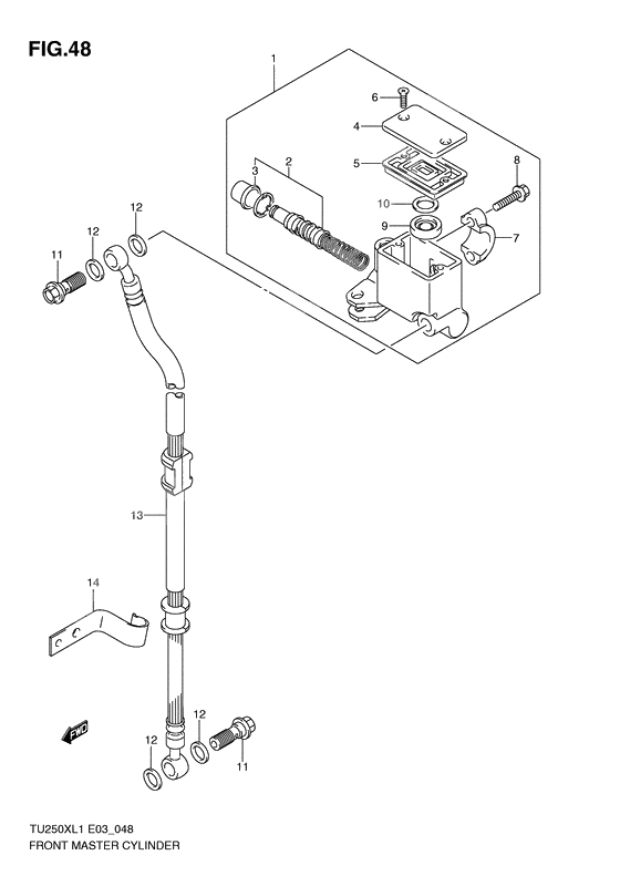 Front master cylinder