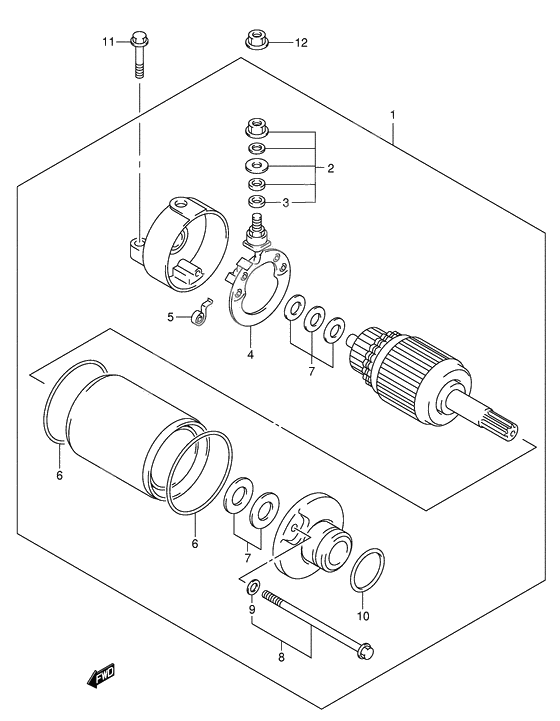 Starting motor