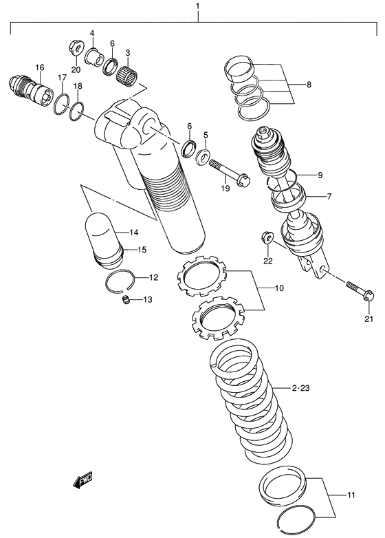 Rear shock absorber              

                  Model k4