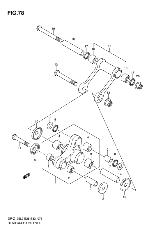 Rear cushion lever