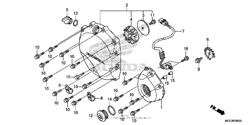 Right crankcase cover