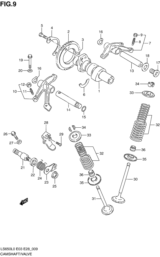 Cam shaft/valve