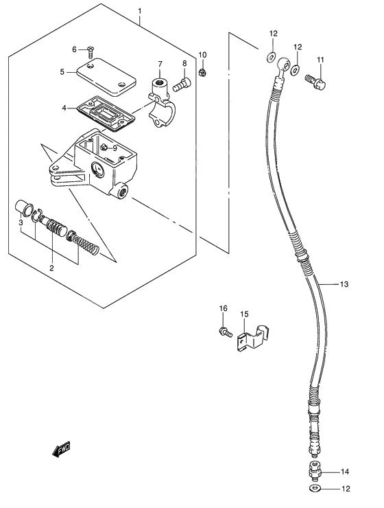 Front master cylinder