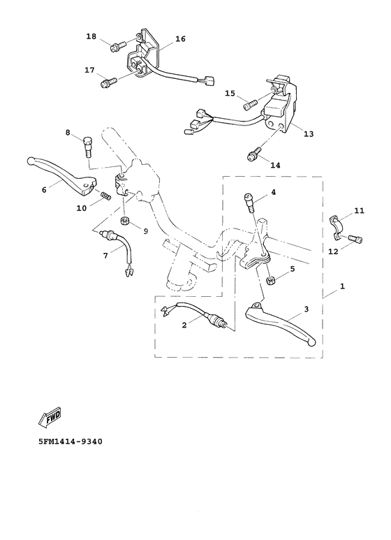 Handle switch. lever