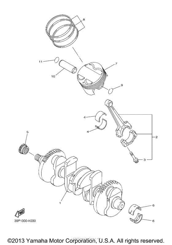 Crankshaft piston