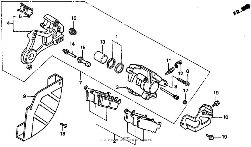 Rear brake caliper