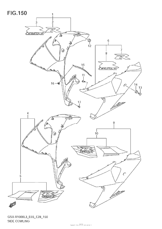 Side Cowling (Gsx-R1000L3 E28)