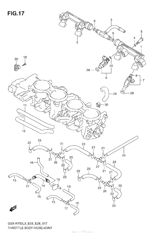 Throttle Body Hose/joint (E33)