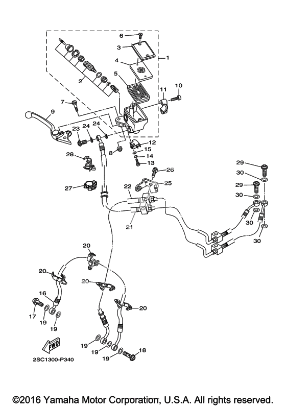 Передний тормозной цилиндр