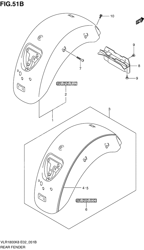 Rear fender              

                  Model l0