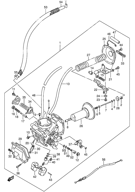 Carburetor assy              

                  Front