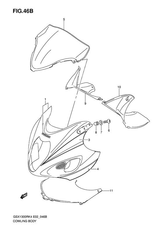 Cowling body              

                  Model k6