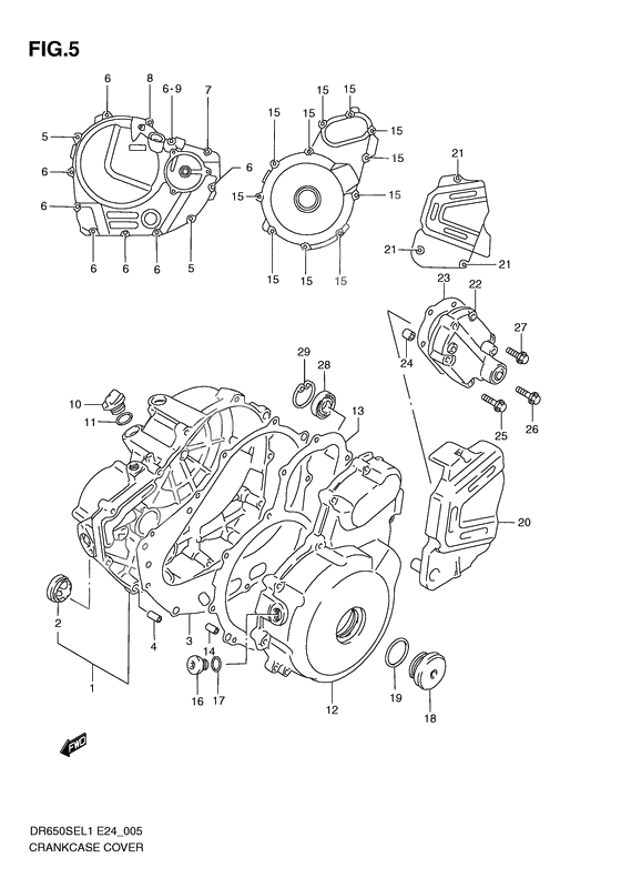 Crankcase cover ass`y (v