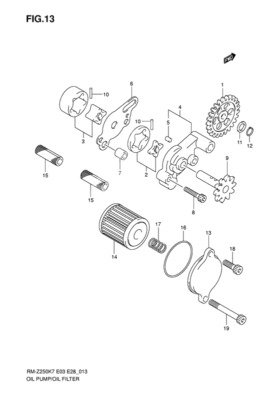 Oil pump/oil filter