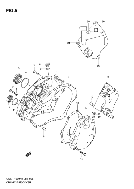 Crankcase cover ass`y (v