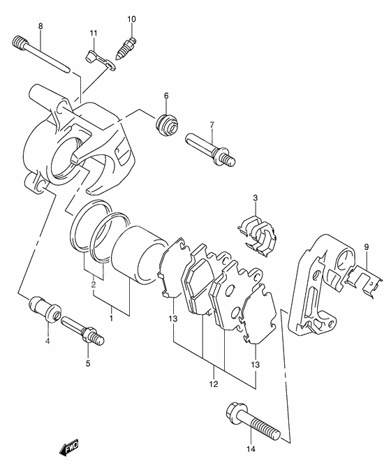 Front caliper