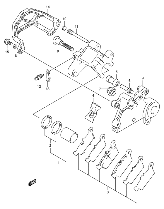 Rear caliper