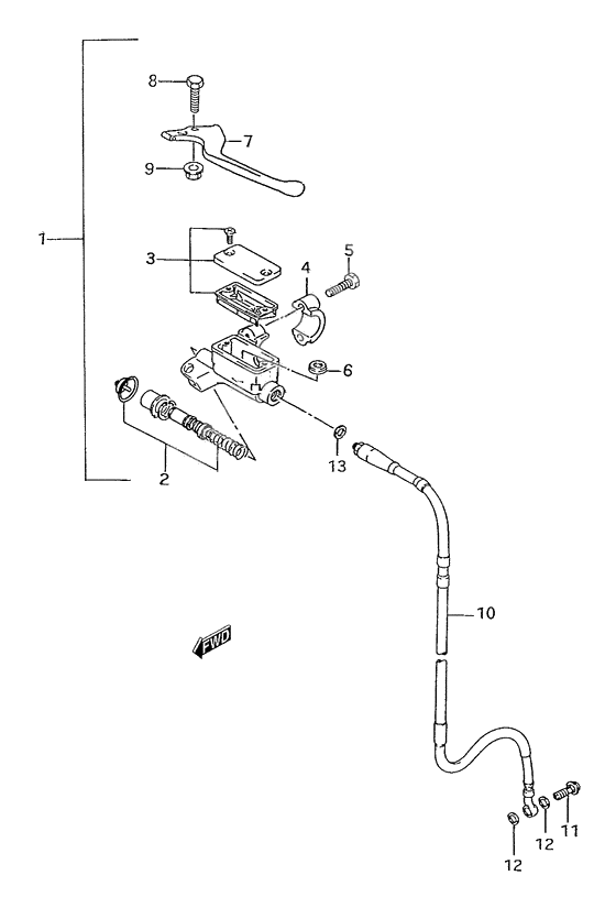 Front master cylinder