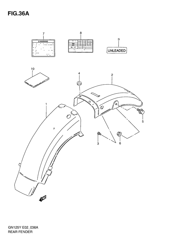 Rear fender              

                  Model y/k1