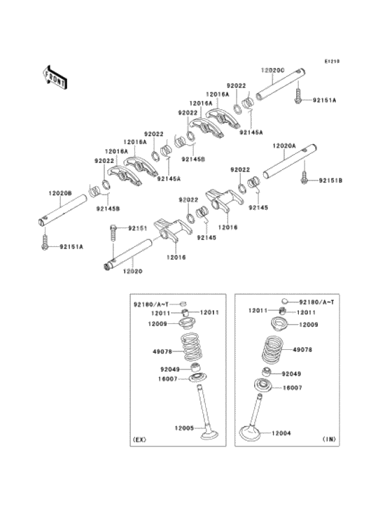 Rocker arms/valves