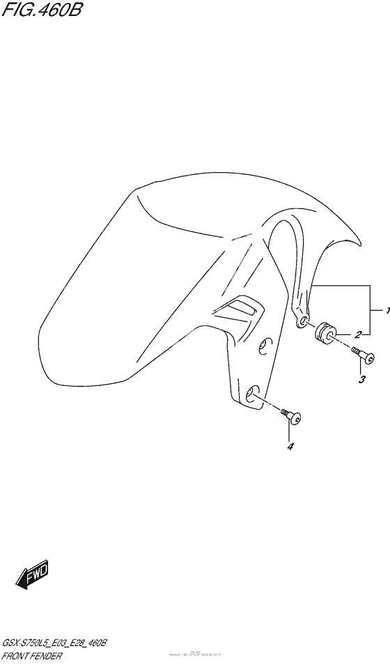 Переднее крыло (Gsx-S750Al5 E28)