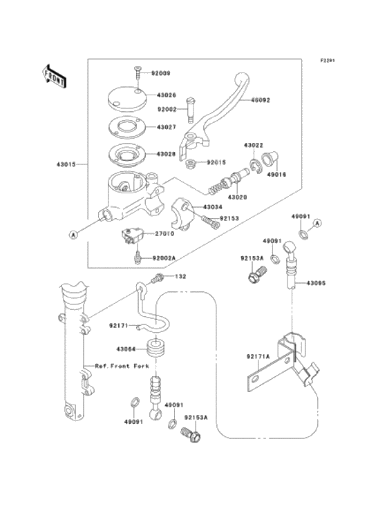 Front master cylinder