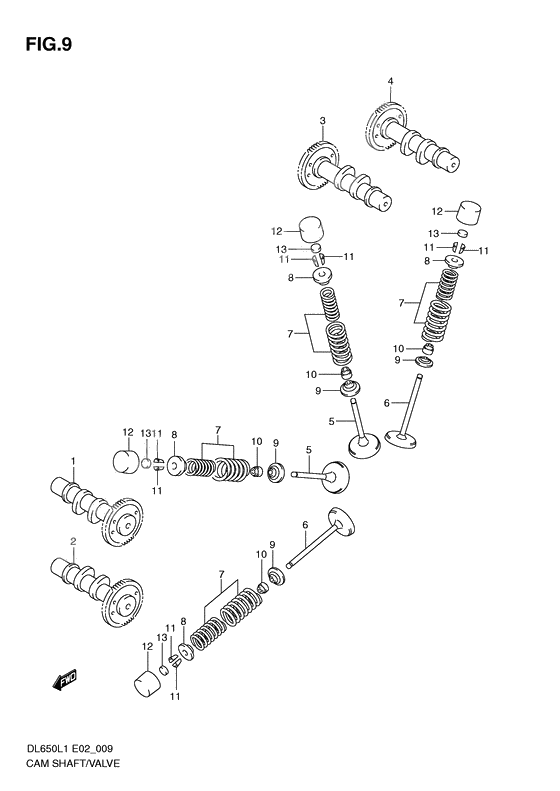 Camshaft / valve