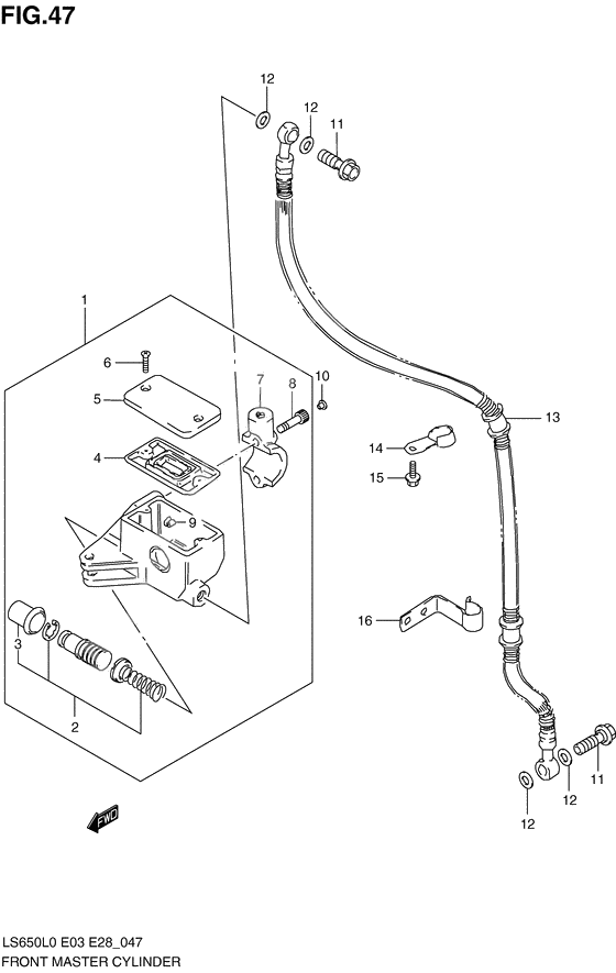 Front master cylinder