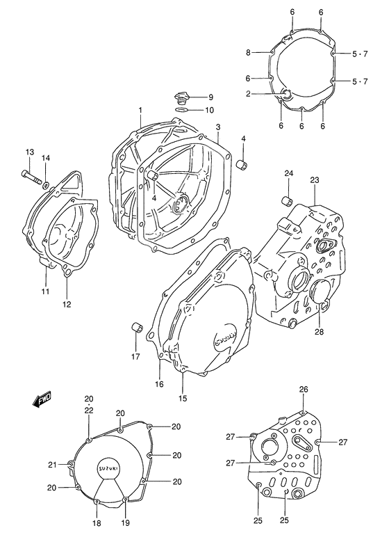 Crankcase cover ass`y (v