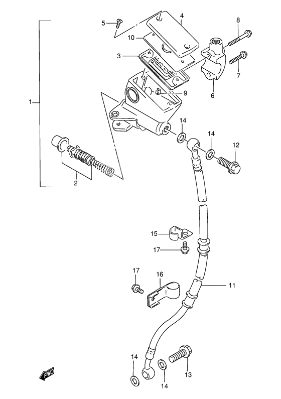 Front master cylinder